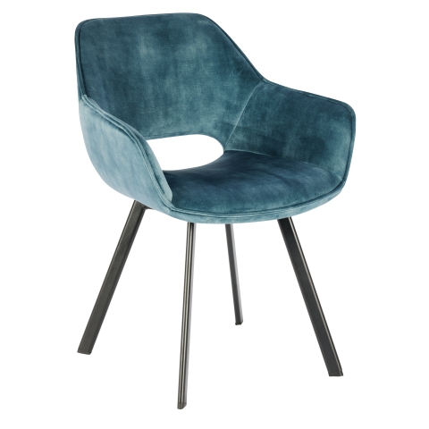 Della Armchair In Teal Blue Velvet by Eden Commercial Furniture