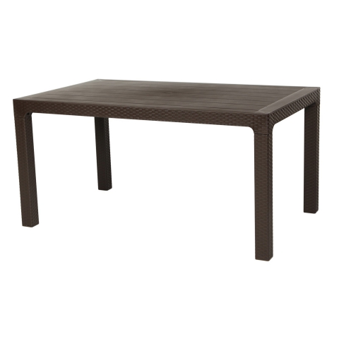 Poppy 140x80cm Rectangular Table In Brown by Eden Commercial Furniture