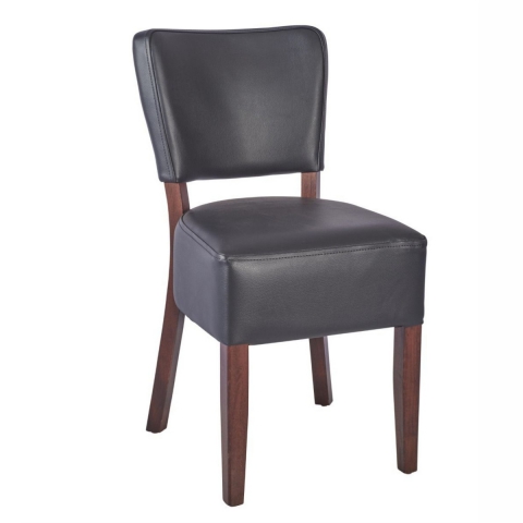 Reubens Chair in Walnut and Black from Eden Commercial Furniture