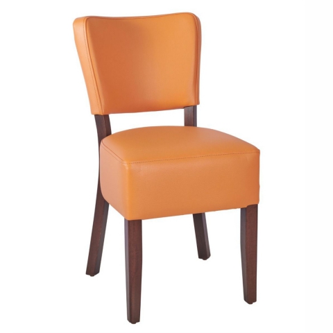 Reubens Chair in Walnut and Ochre from Eden Commercial Furniture