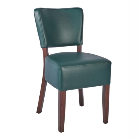 Reubens Chair in Walnut and Moss by Eden Commercial Furniture