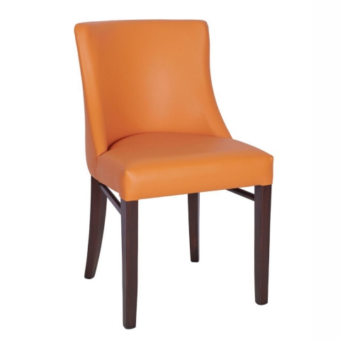 Arbroath Chair In Walnut and Ochre by Eden Commercial Furniture